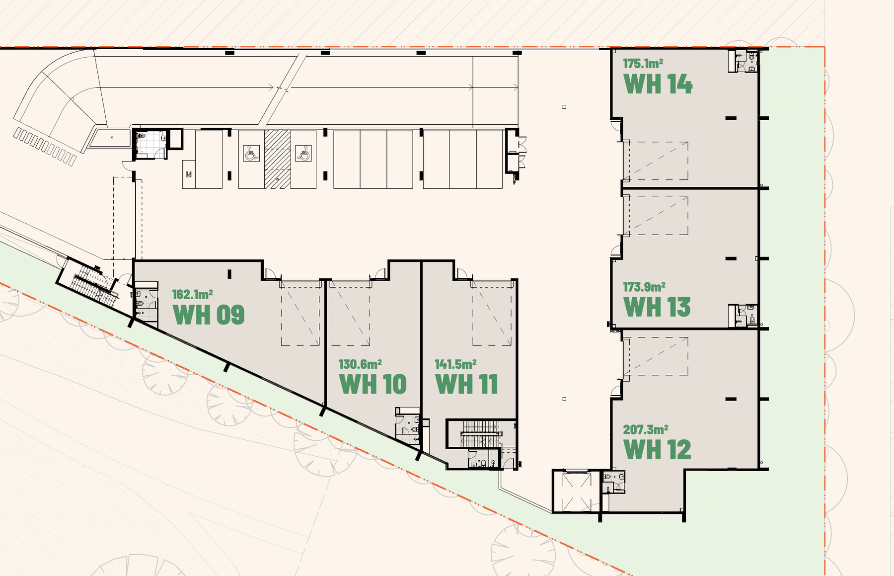 Upper ground floor plan